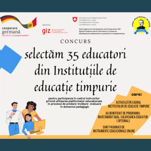 CONCURS Selectăm 35 educatori din IET din țară pentru a fi instruiți în utilizarea platformelor online