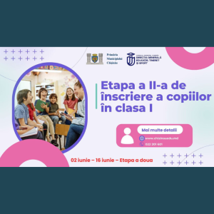 Etapa a doua de înscriere a copiilor în clasa I